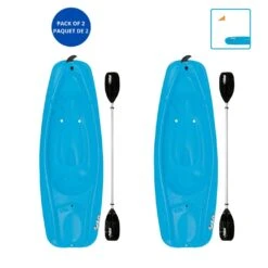 Pelican Sport Combo - 2 Solo Kids Kayaks With Paddles - Blue