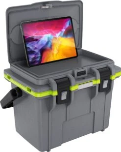 Pelican 14QT Personal Cooler - 13L|-|14QT Glacière Personnelle - 13L -Pelican Store PLC 14QT 7E 7EDetail6 20Dark 20Grey 20 20Green